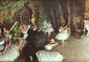 Edgar Degas Rehearsal on the Stage oil on canvas